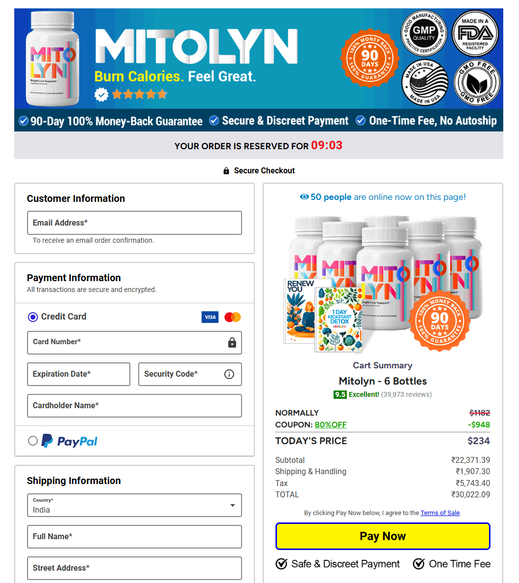 Mitolyn  Order Page